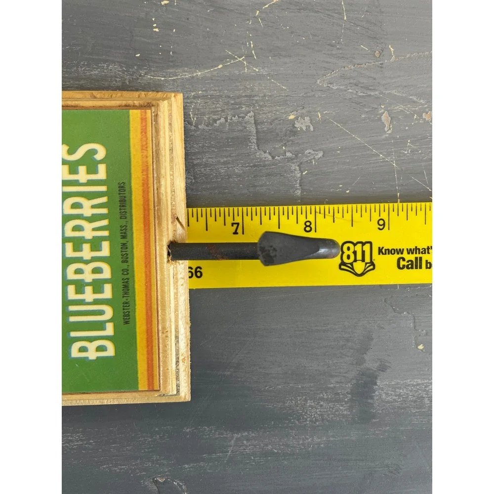 Vtg Style Fruit Vegetable Crate Label Wall Hooks Wood Set of 3 Farmhouse Decor‎